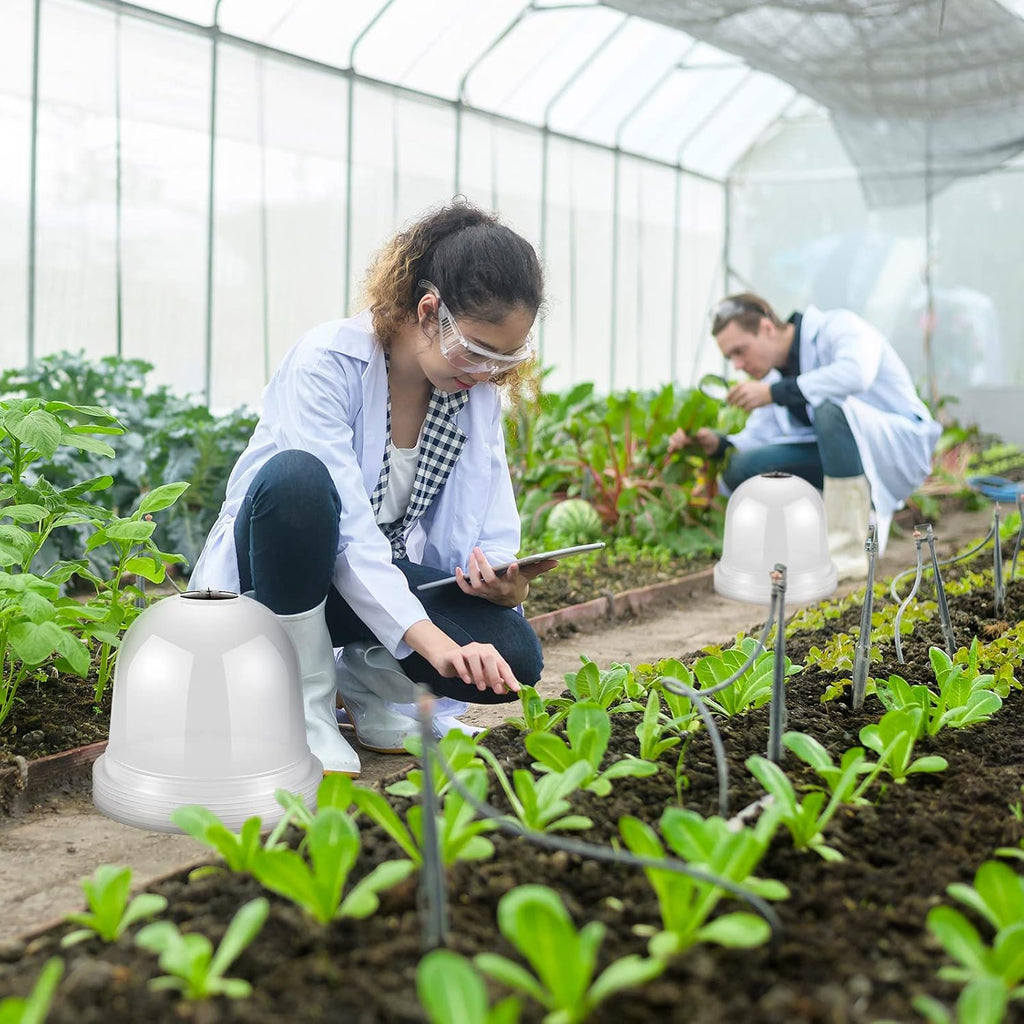 20 Pack Garden Cloche Plant Dome 10.2" D x 8.3" H Plant Cover Plastic Humidity Dome Reusable Protector Mini Greenhouse
