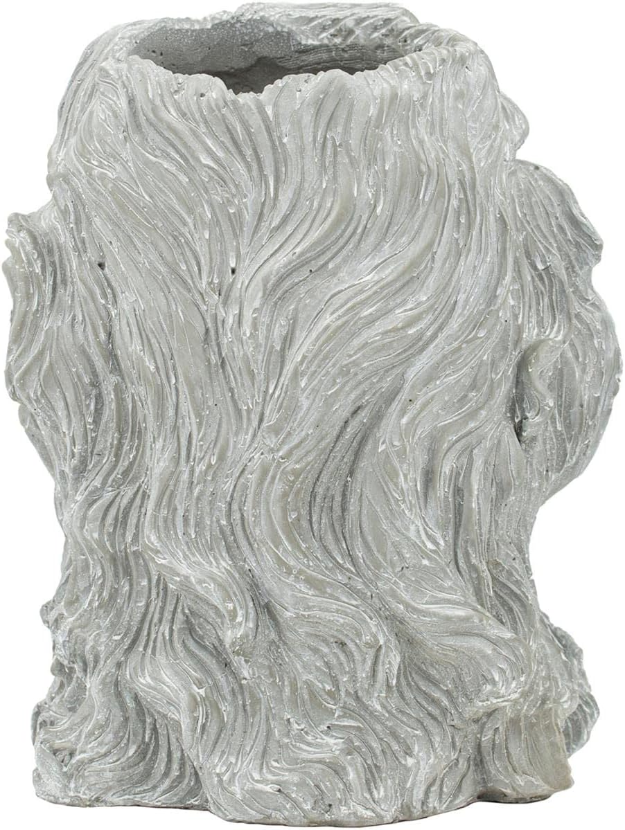 A&B Home Face Flower Pot Head Planter - Indoor Outdoor Cement Planter Flower Vase, Face Planter for Patio Garden Yard