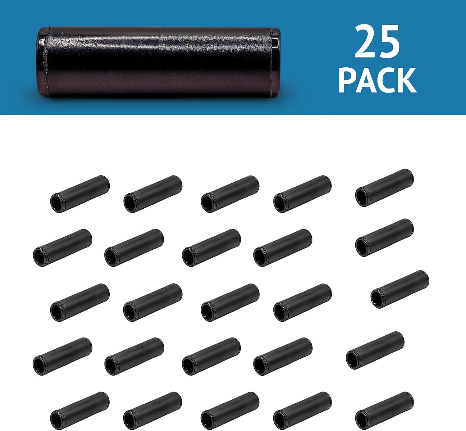 25-Pack | ½" Compression Coupling | Fits .690 OD, .700 OD & .704 OD Poly Drip Irrigation Tubing | Watertight Connection