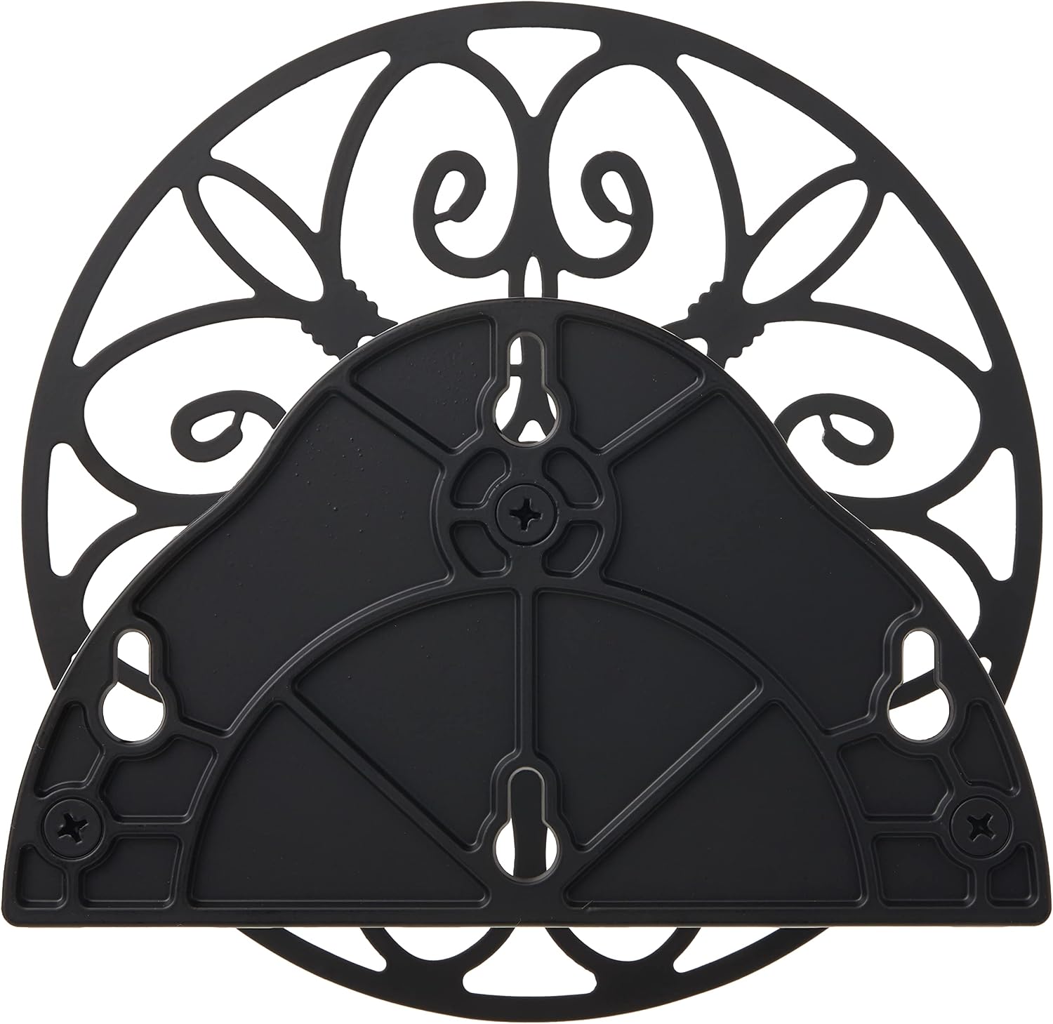 Liberty Garden Products 670 Wall Mounted Decorative Hose Butler, Holds 125-Feet of, Black (Pack of 2)