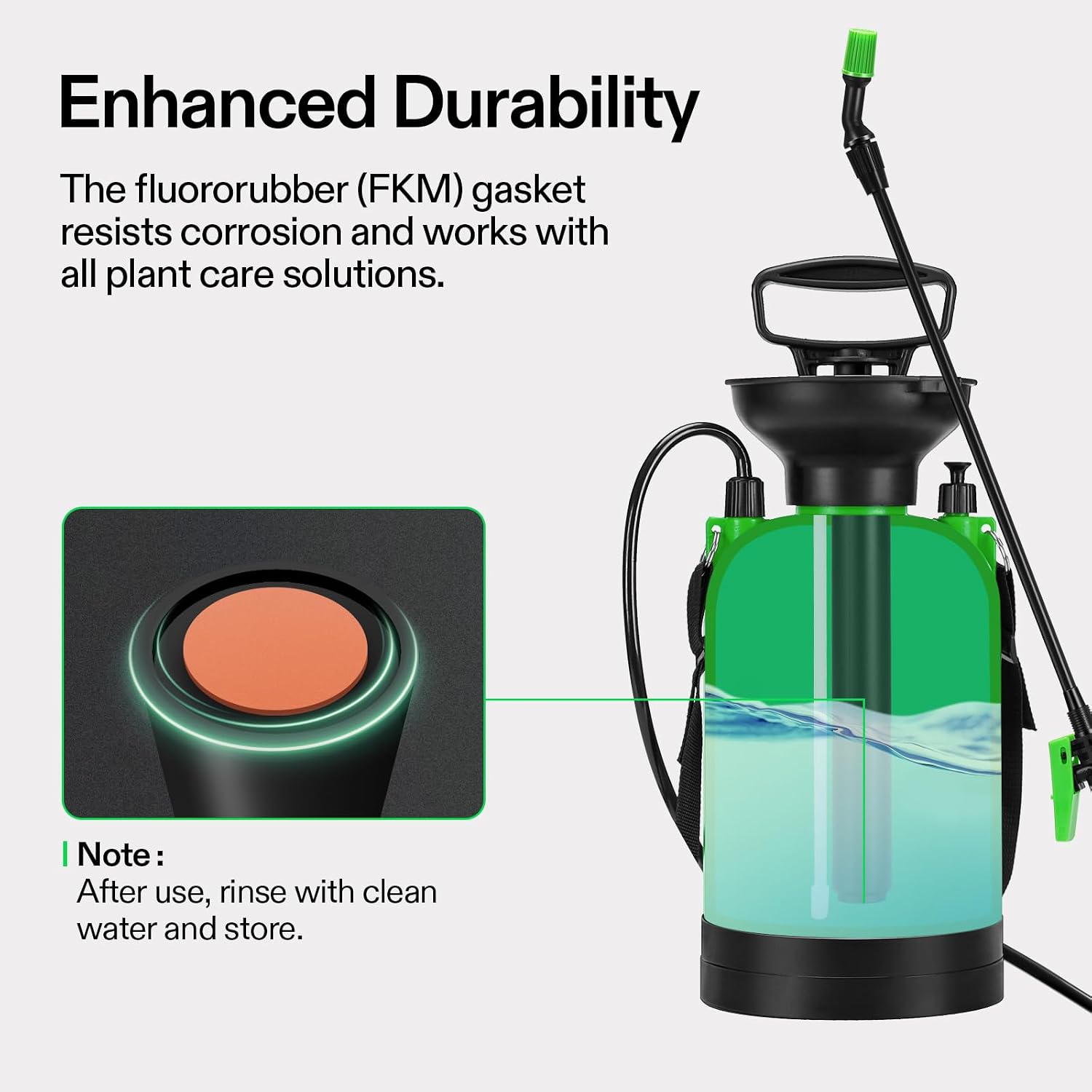 VIVOSUN 1.35-Gallon Pump Pressure Sprayer | Lawn & Garden Water Sprayer with Adjustable Shoulder Strap, for Spraying