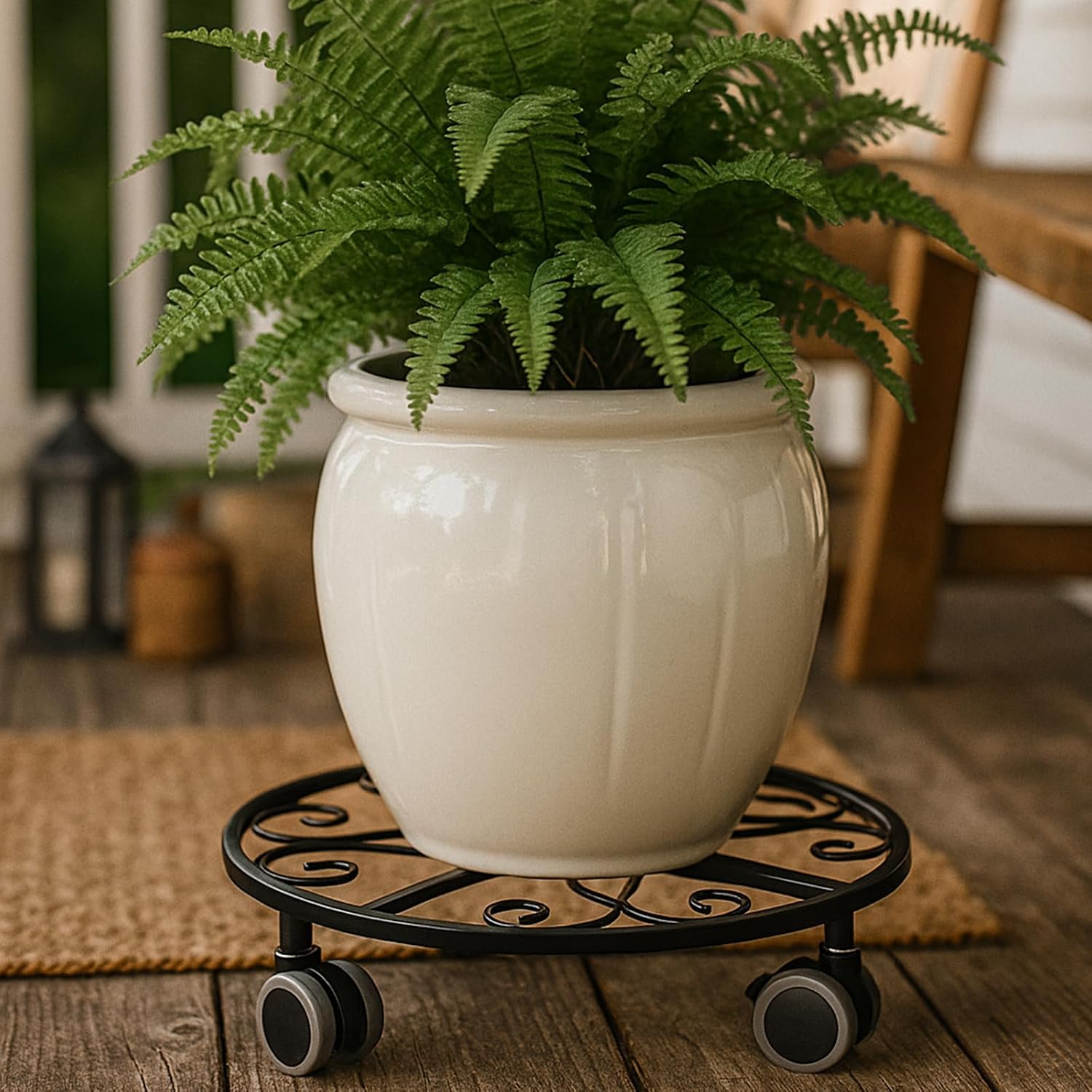 5 Pack Plant Caddy with Wheels Heavy Duty 16 Inch Large Metal Plant Stand with Wheels Plant dolly Rolling Plant Stand