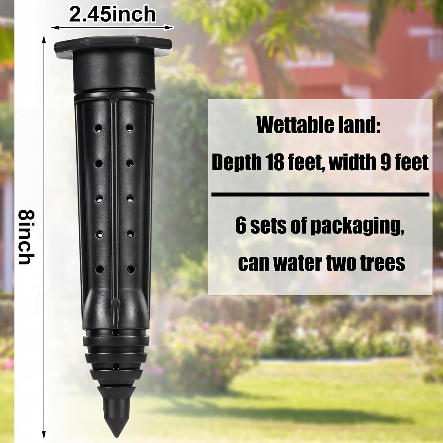 Briwooody 9 Pack Garden Watering Stake Large UV-Protected ABS Plastic Deep Root Irrigation Spike for Trees, Shrubs