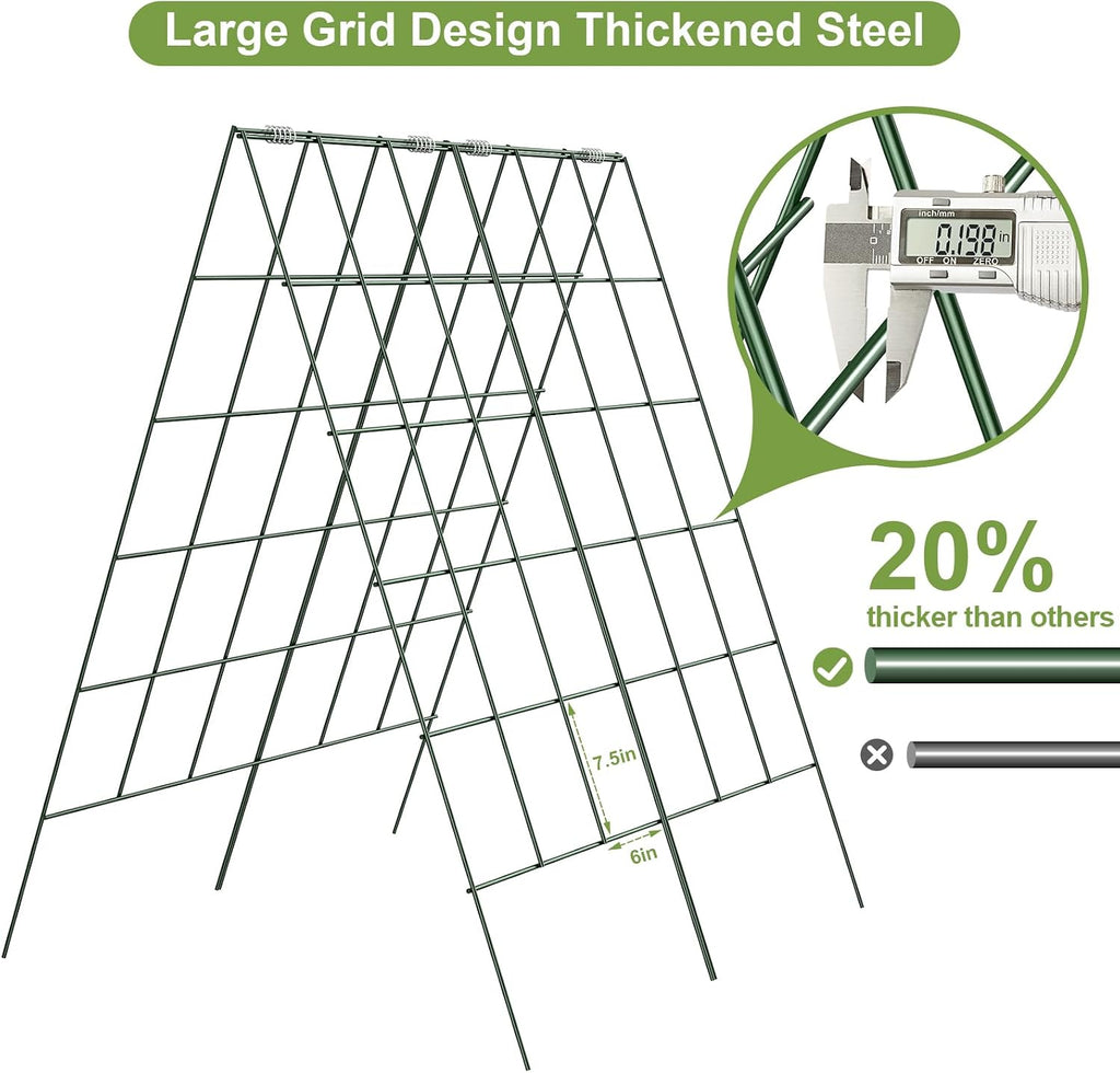 Amoskey Cucumber Trellis, Garden Trellis for Climbing Plants Outdoor, Foldable A-Frame Trellis, Cucumber Trellis for