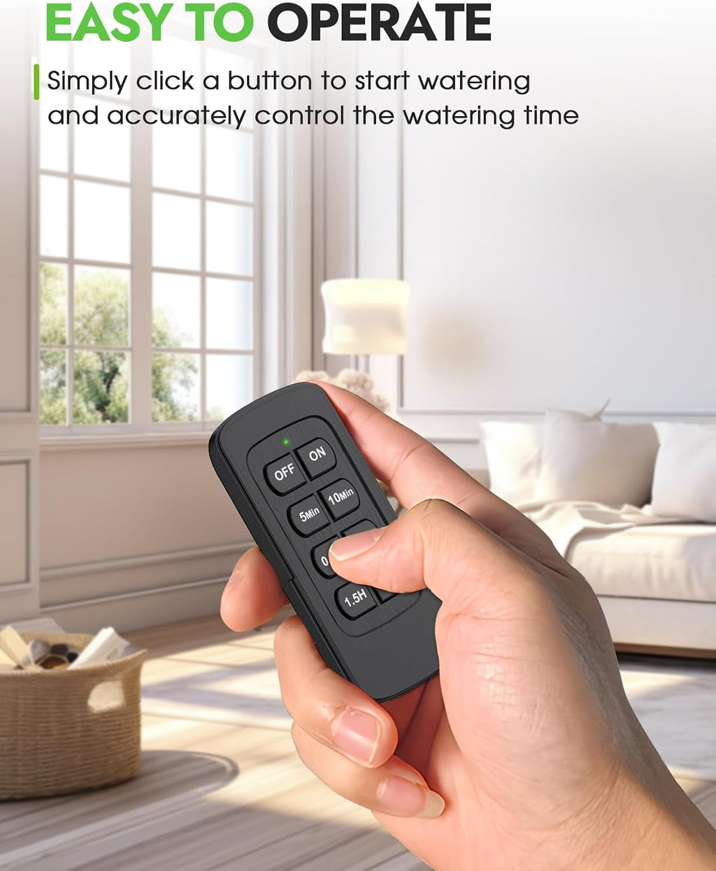 Insoma Remote Control Sprinkler Timer with Brass Inlet & Outlet, Garden Hose Timer Turns Water Off Automatically, Up to