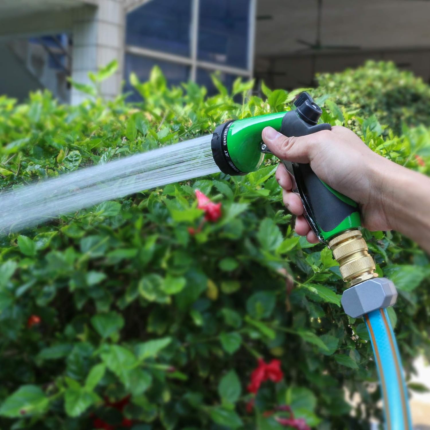 Brass Full Flow Garden Hose Quick Connect Fittings, Full Port Solid Brass Outdoor Water Hose Quick Disconnect Connector
