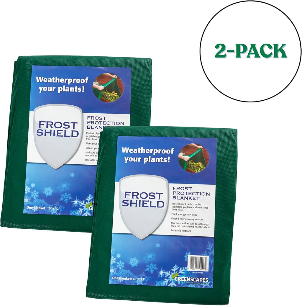 Frost Blanket 10' x 12', Plant Protection Cover for Cold Weather, Reusable Garden Freeze Cloth (Pack of 2)
