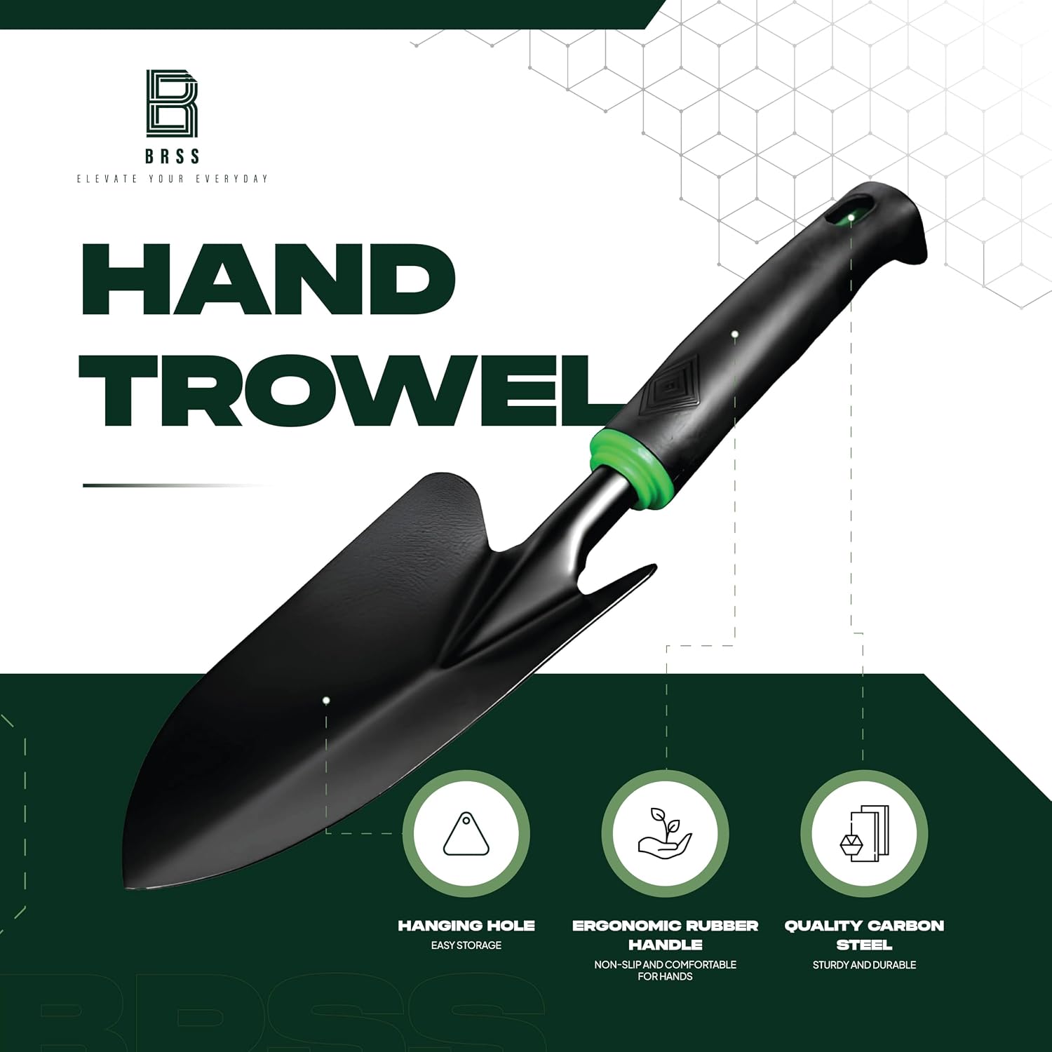 Gardening 9-Piece Heavy Duty Carbon Steel Gardening Tool Set – Rust-Proof, Ergonomic Non-Slip Handles with Durable
