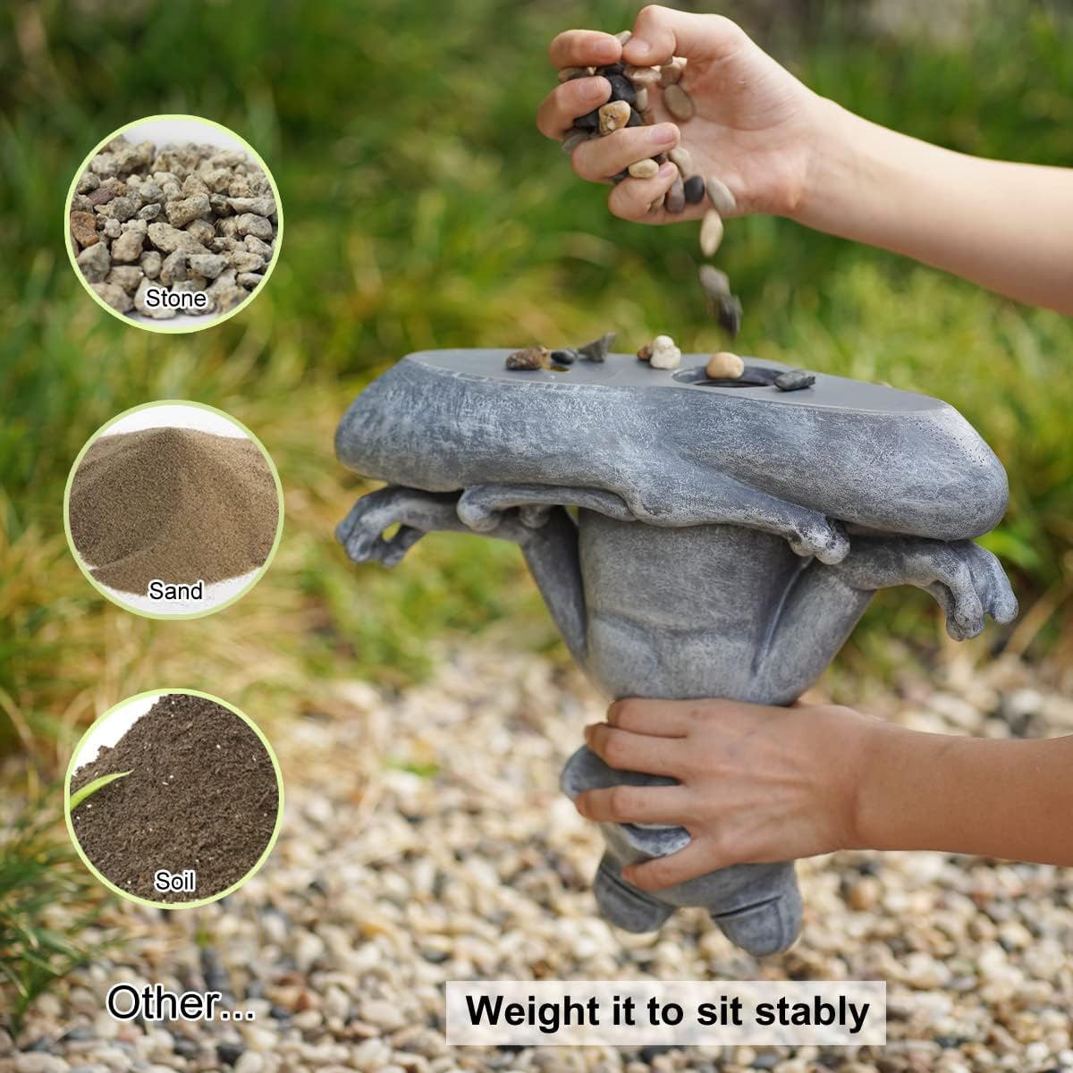Goodeco Meditating Yoga Frog Statue - 12.5" Lx10 H for Home, Garden & Gifts | Zen garden decor, gifts for women/mom