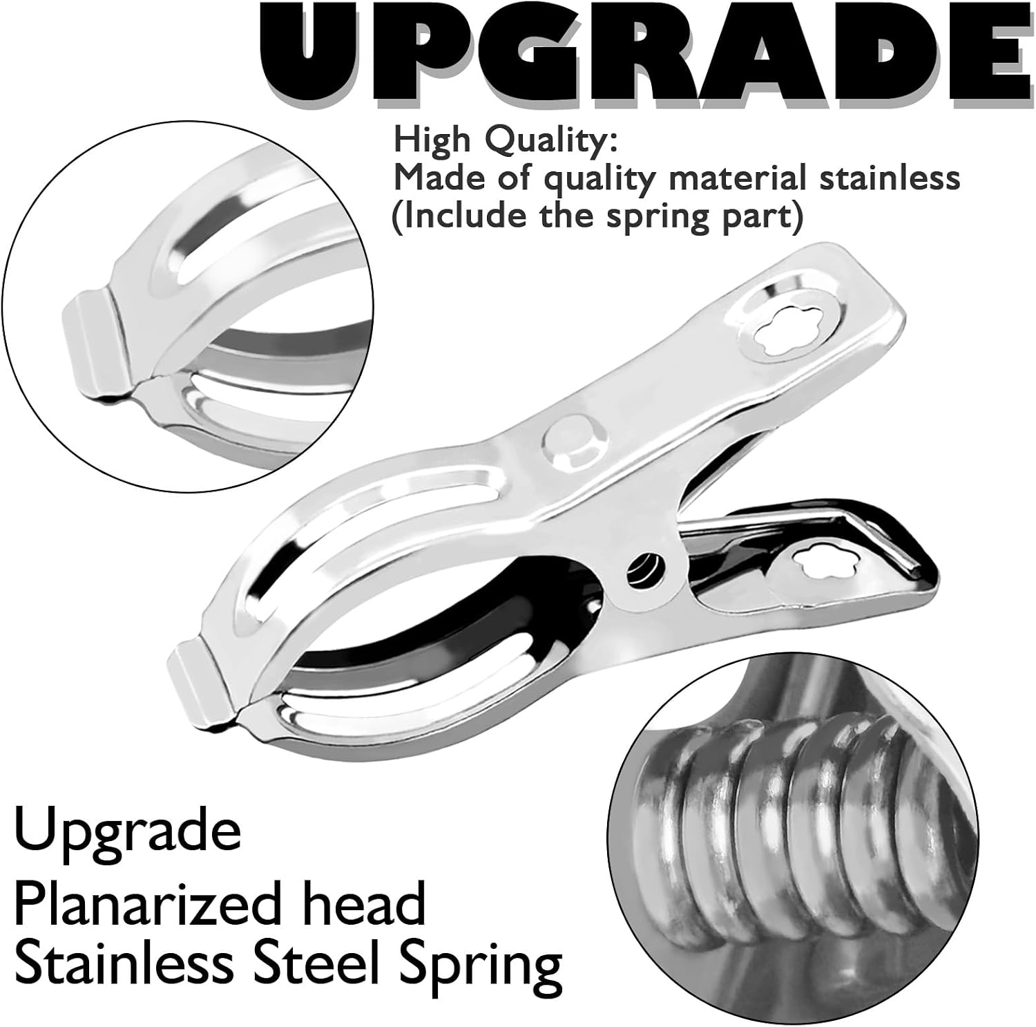 BESTEEL Upgraded 240 PCS Garden Clips, Greenhouse Clamps 100% Stainless Steel Heavy Duty Greenhuose Clips for Netting