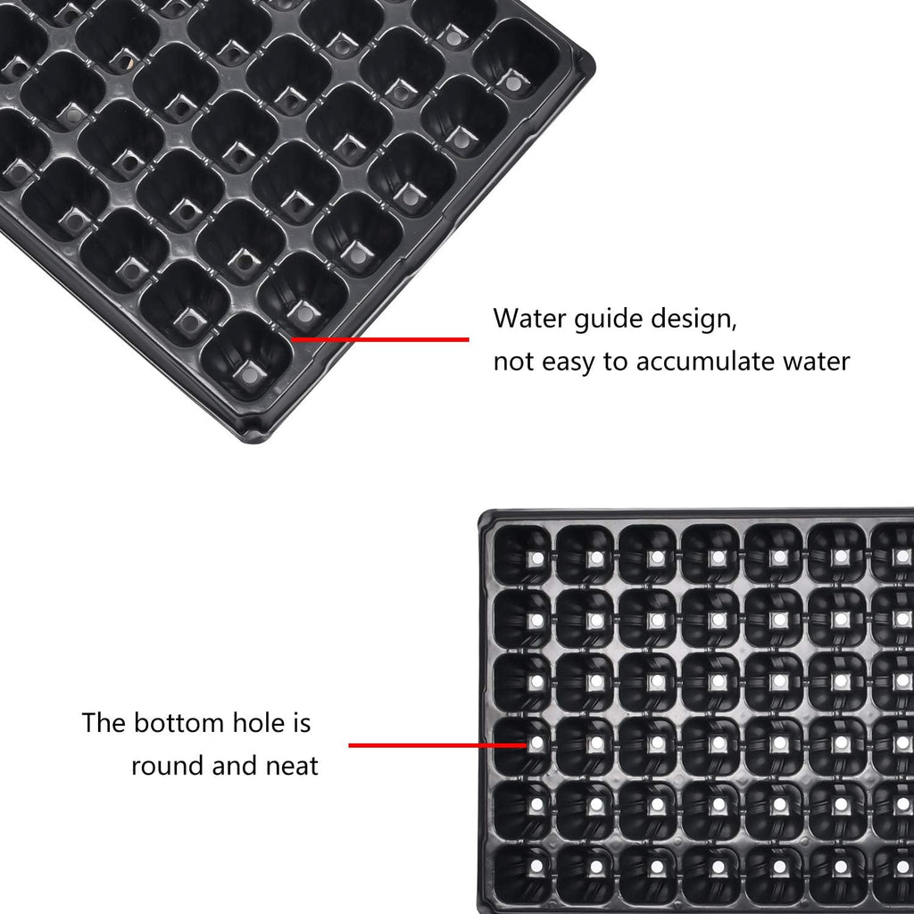 Seed Starter Kit 10 Pack-72 Cell Seedling Trays Gardening Germination | Plastic Nursery Pots Mini Plant Plug Starting