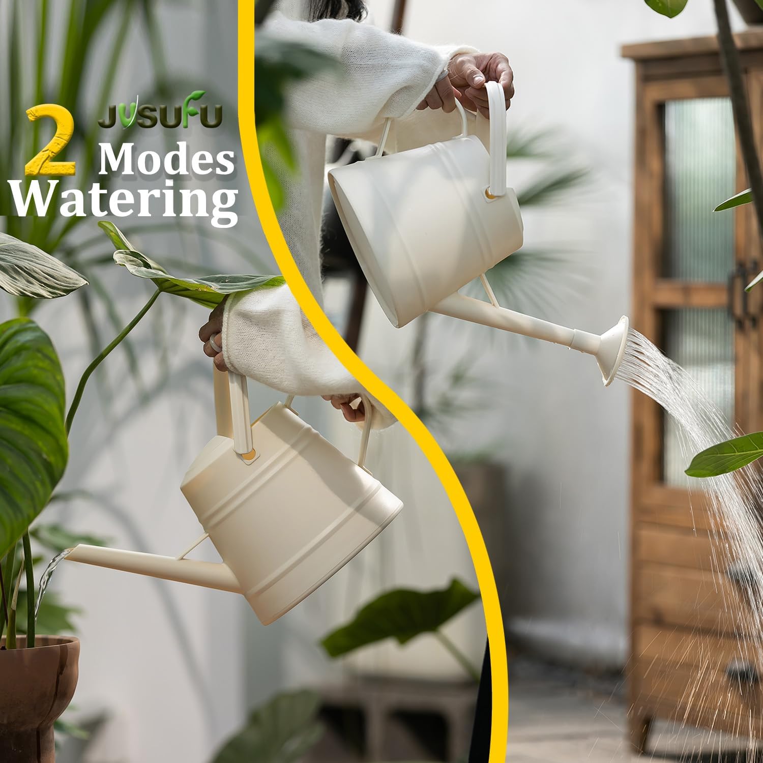 1 Gallon Watering Can for Plants | Watering Cans for Indoor&Outdoor Gardening, Water Can with Ergonomic Movable Handle