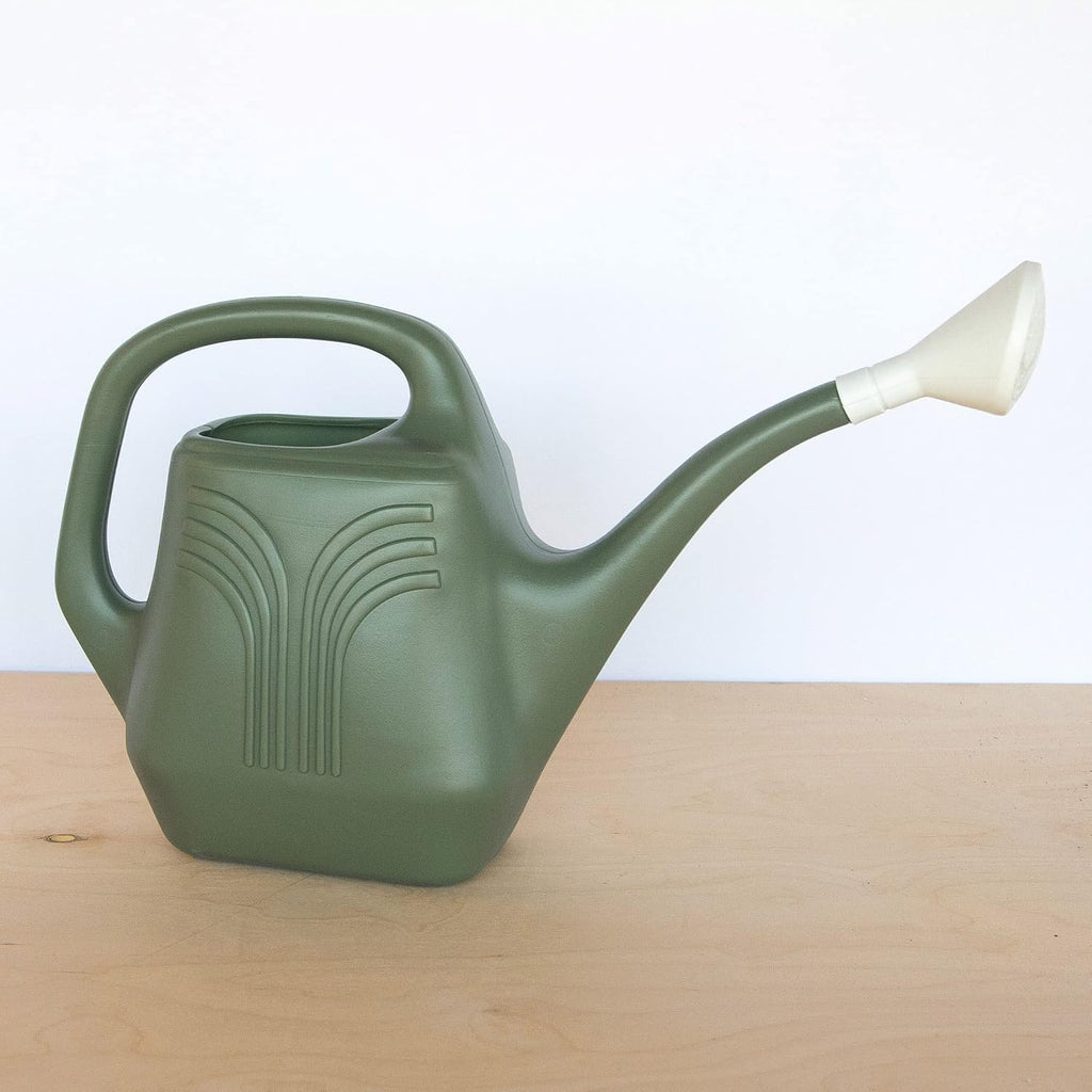 Bloem Promo Watering Can: 2 Gallon Capacity - Living Green - Durable Resin, Removable Nozzle Spout, Two Handles, Wide