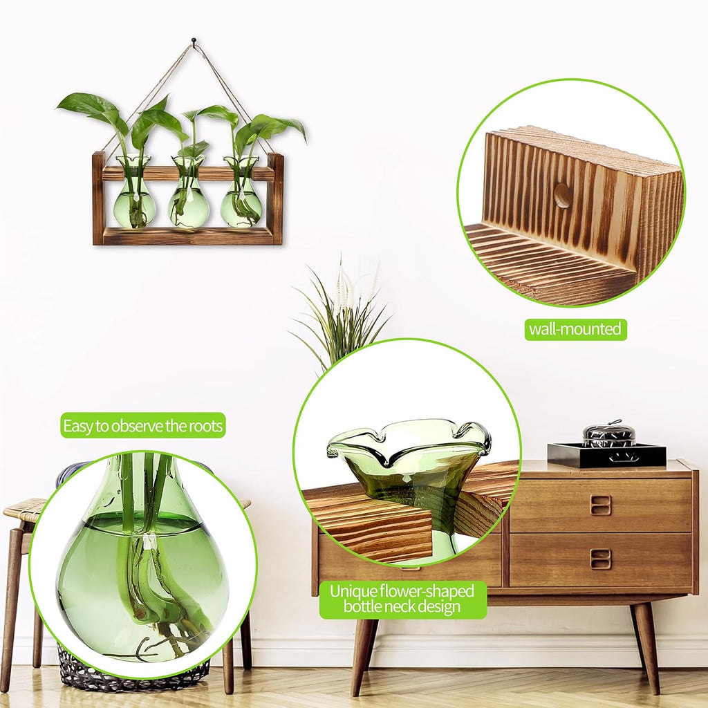 Plant Propagation Station Plant Terrarium Unique Birthday Gifts for Women | Plant Lovers Home Office Decor Planter with