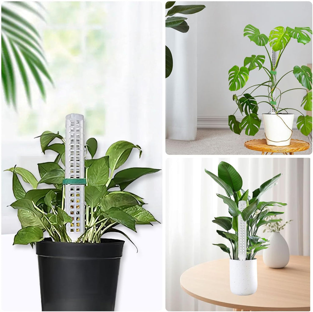 6 Pcs 25 Inch Plastic Moss Pole for Plants Monstera, Stackable Plant Support Stakes,Moss Pole for Climbing Plants
