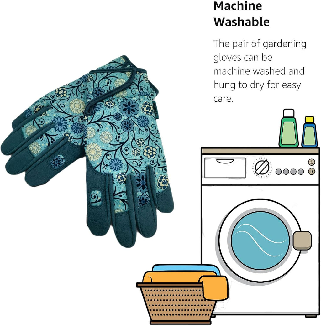 Cute Pattern Gardening Gloves,Thornproof Garden Glove,Gardener Gift | Gardening Gifts for Women,Touchscreen,Tender