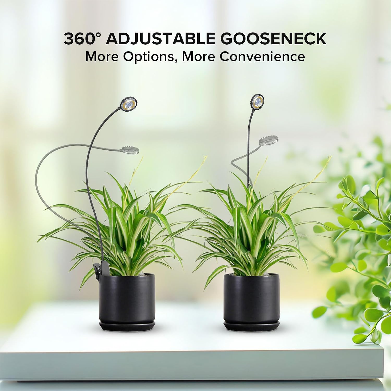 Small Plant Lights for Indoor Growing, Clip On Full Spectrum LED, 2 Pack | 7W Full Spectrum 4000K,25W