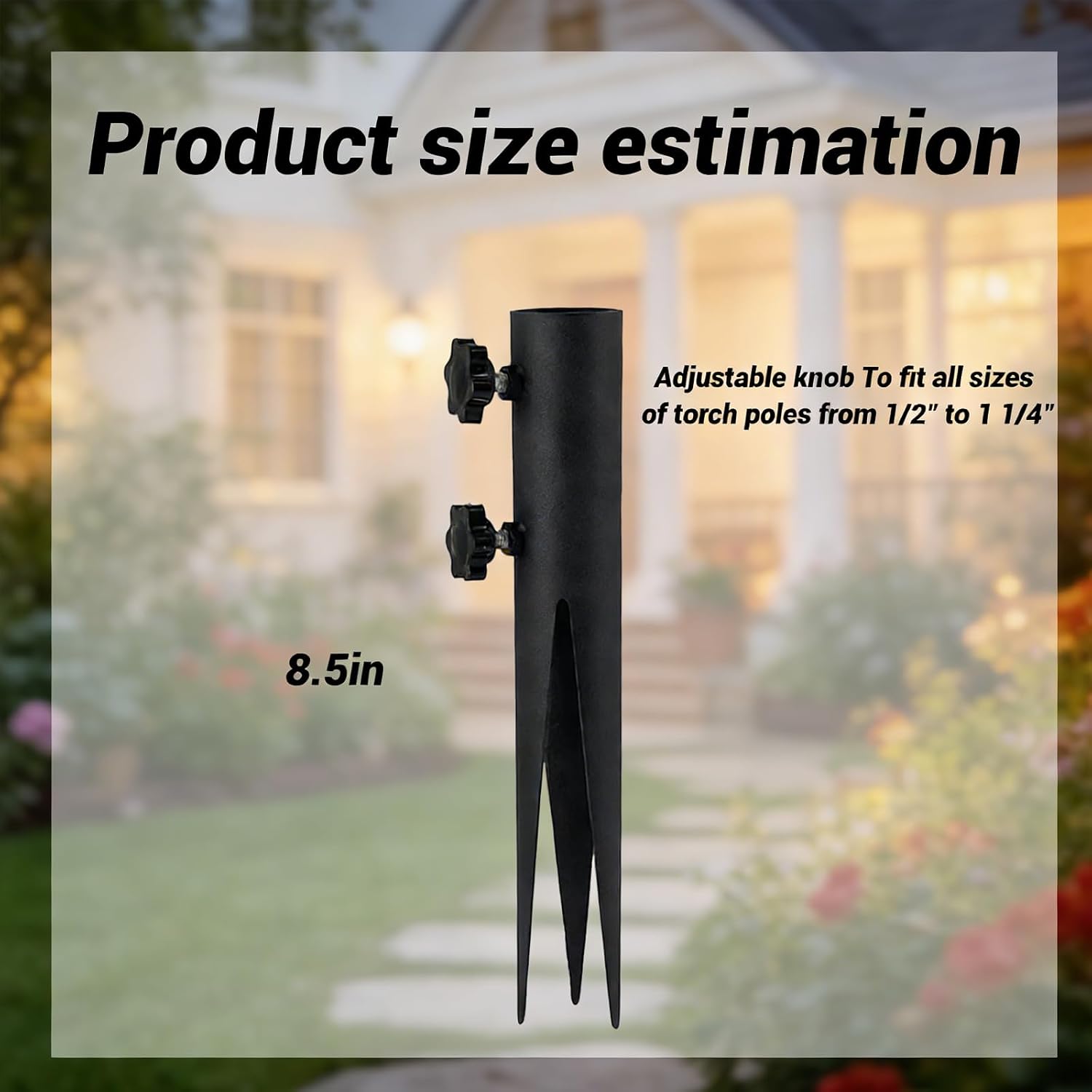 4-Pack Flag Pole Ground Stake,Flagpole Brackets, Compatible with Diameters Ranging from ½“ to 1 ¼”,Suitable for