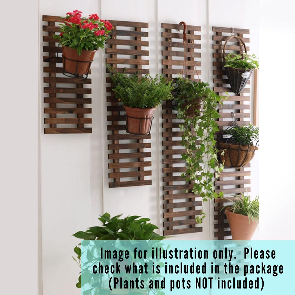 ShopLaLa Wall Planter (3 Pack) Wooden Hanging Planter for Indoor Plants | Air Plant Succulent Holder, Live Vertical