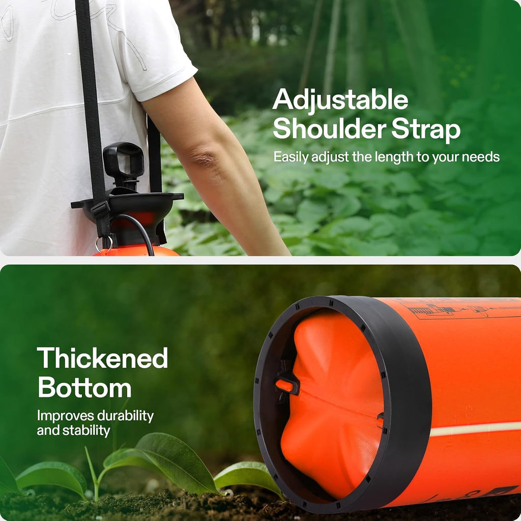 VIVOSUN 1.35-Gallon Pump Pressure Sprayer | Lawn & Garden Water Sprayer with Adjustable Shoulder Strap, for Spraying