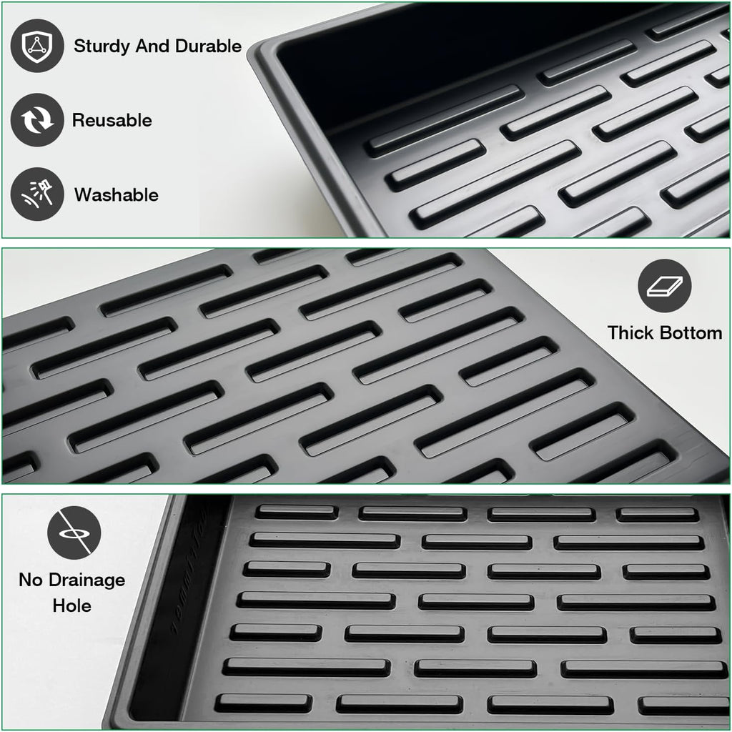 RooTrimmer Seed Starter Tray, 5 Packs Plant Tray, Durable Plastic Growing Trays, Stackable Seedling Starter Trays