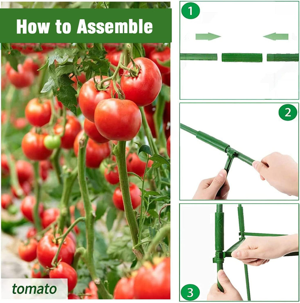 63Inch Tomato Cage for Garden, 4Pack Plant Support Garden Stakes | Adjustable Tall Tomato Cages, Tomato Trellis for