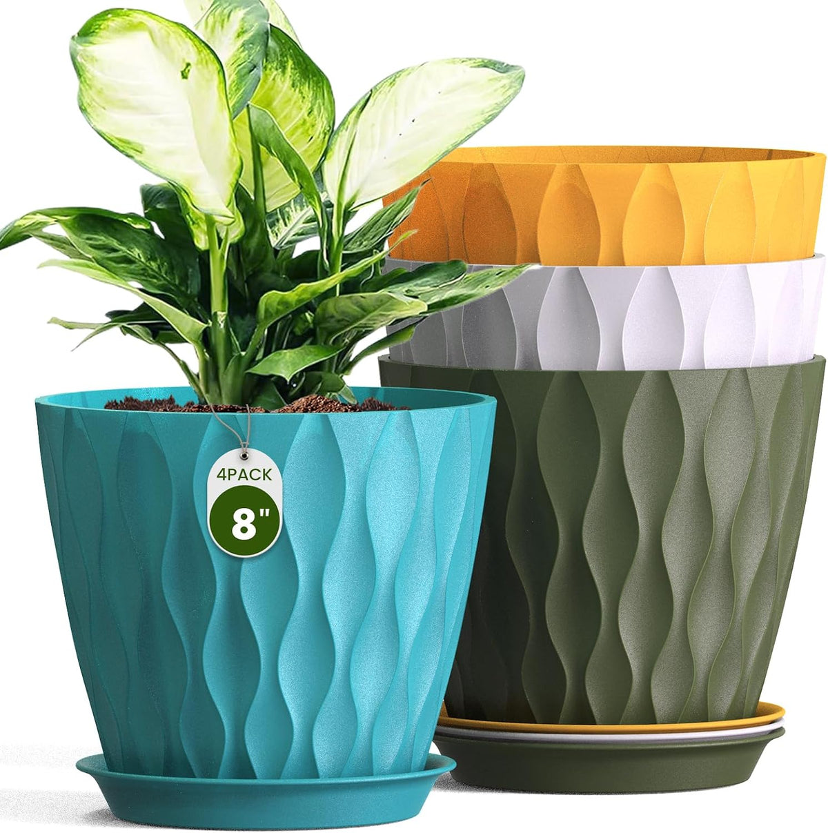 Augshy 250Pcs 4 Inches Plant Pots Seed Starting Containers with 300 Labels