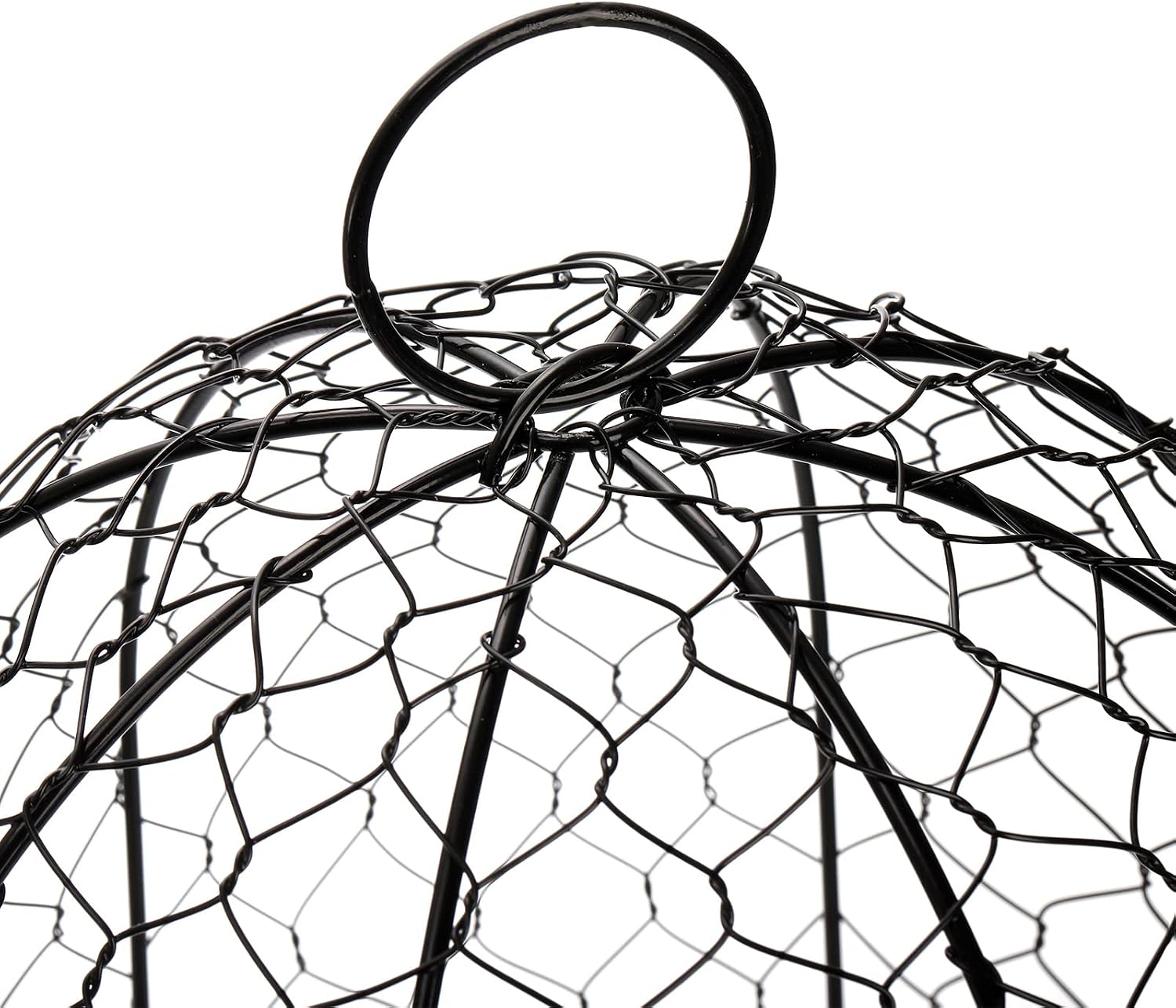 Coloch 5 Pack Garden Chicken Wire Cloche, 16x 13 Inches Black Dome Plant Protector Cover Strong Metal Garden Cloches