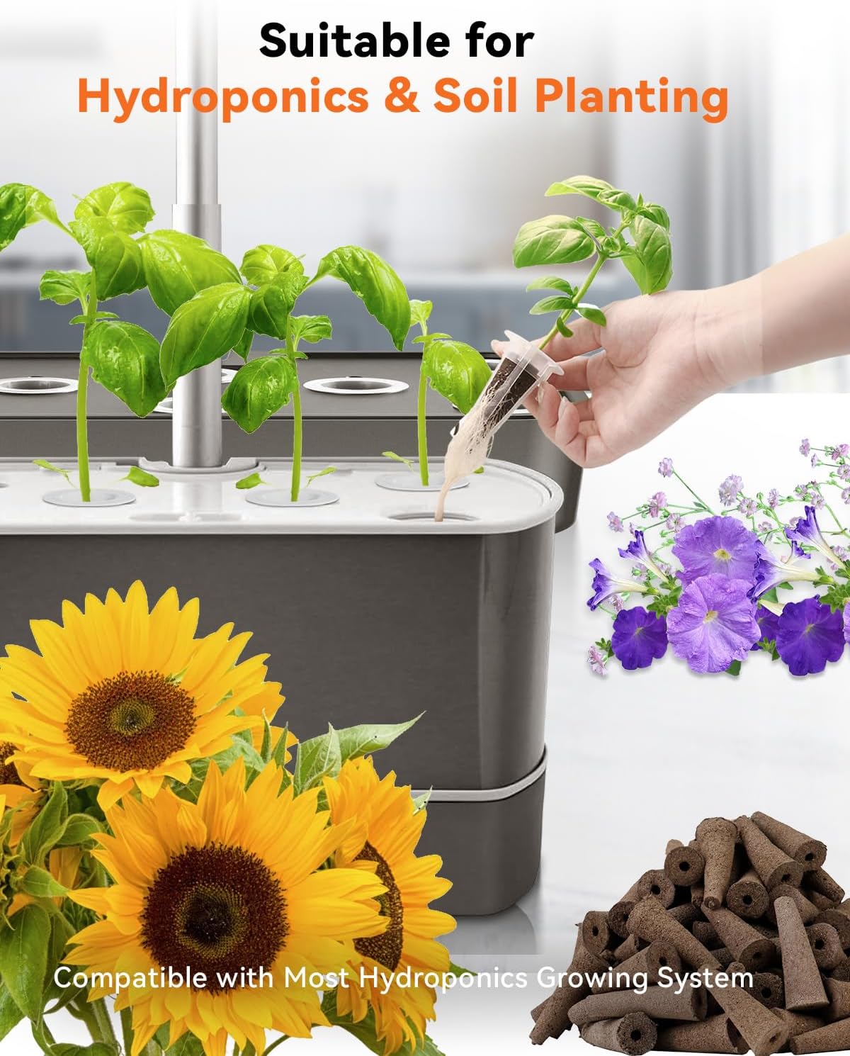 Vibrant Flower Seed Pod Kit Compatible with Gardencube, idoo,Ahopegarden Hydroponics Growing System with