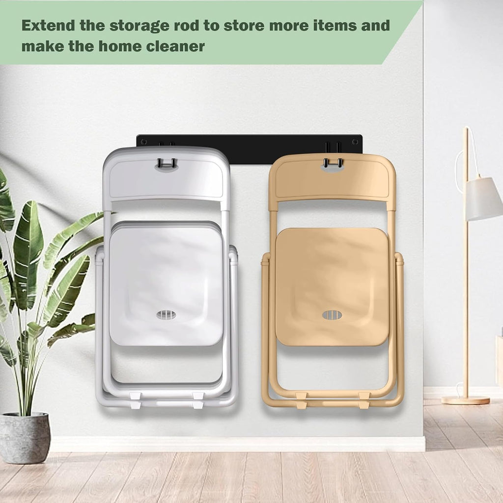 TTzycc 2-Pack Folding Chair Storage Rack for Chair Organization and Garage Wall Mount Storage, Garden Tool Rack