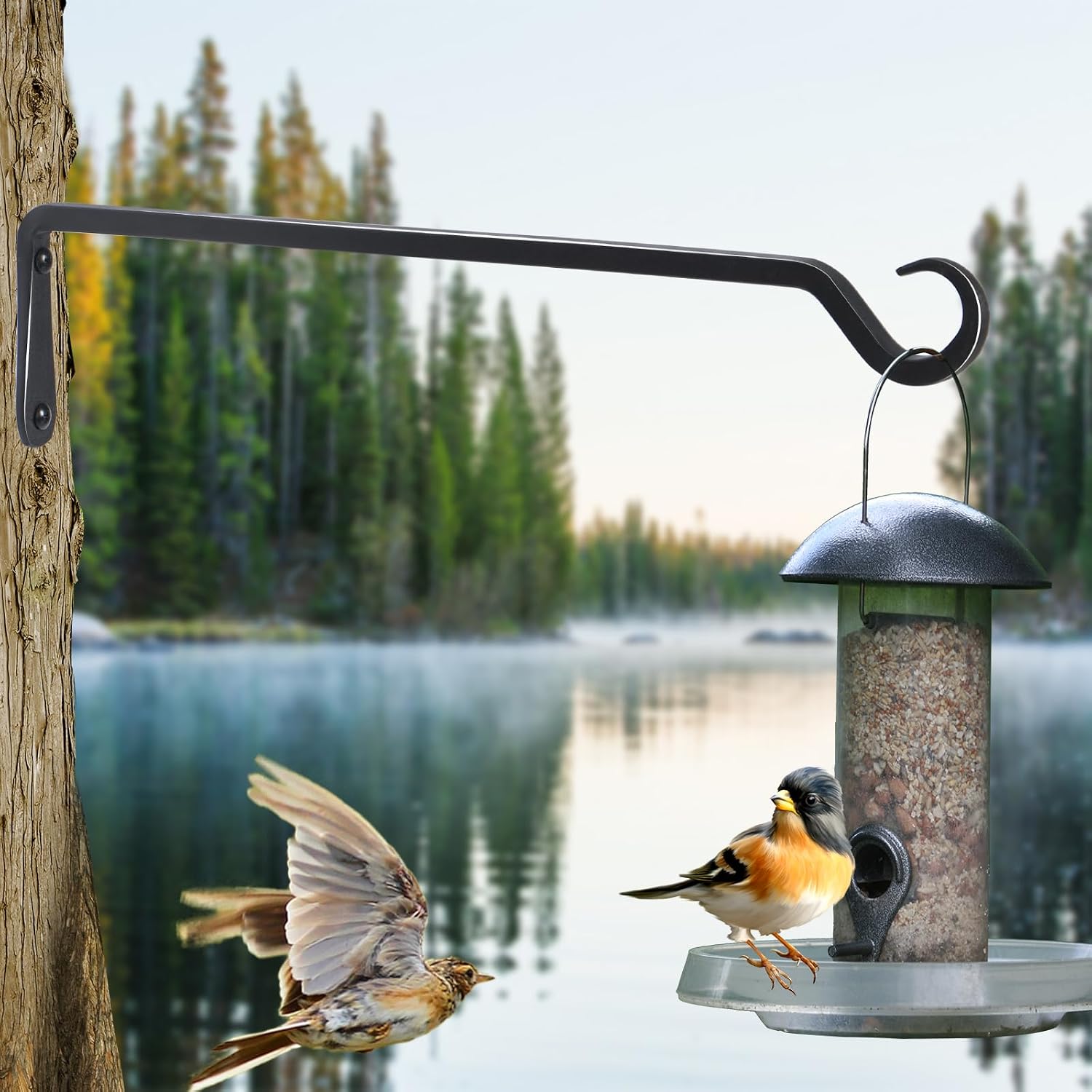 16 inch Plant Hanger, Sturdy Hanging Plant Bracket Outdoor, Hanging Plant Wall Hook Heavy Duty, for Hanging Bird