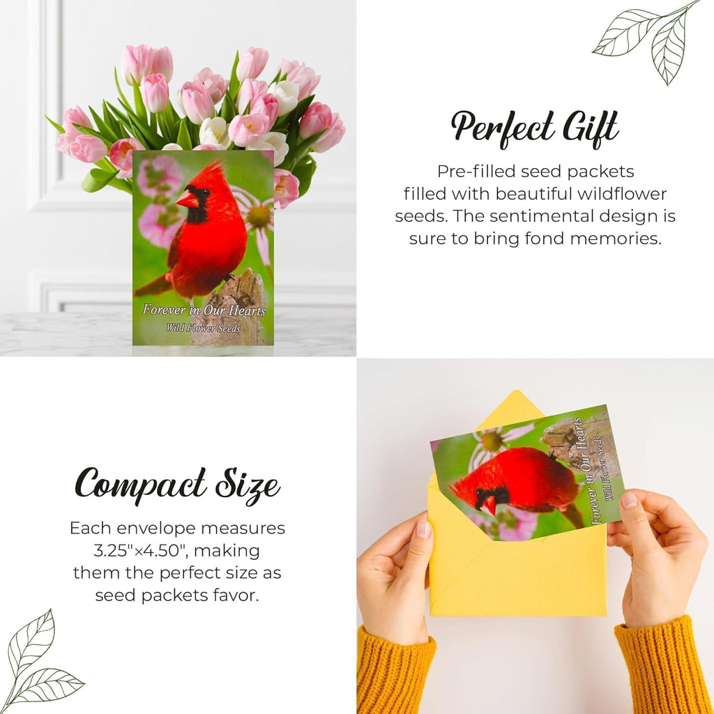 25 Wildflower Seed Packets - Celebration of Life Decorations - Funeral Favors - Memorial - Wild Flower Seeds Throw and