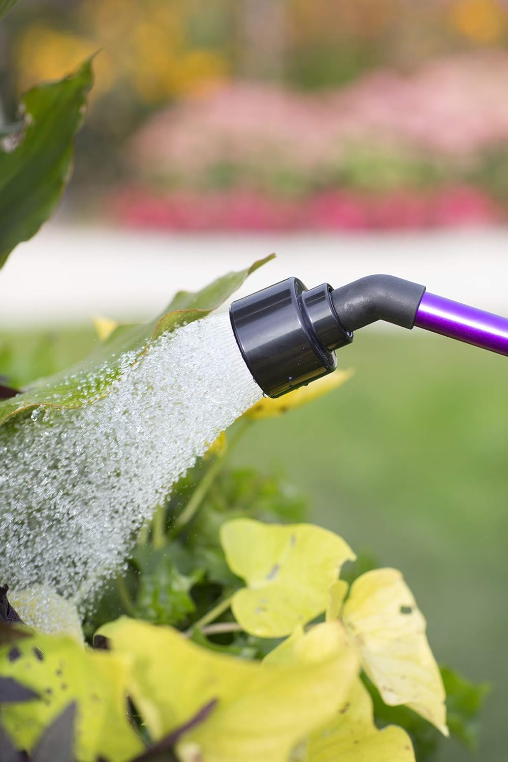 Dramm Rain Wand with One Touch Thumb Valve – Gentle Full Flow Shower Head Watering Wand for Garden Hose, Aluminum