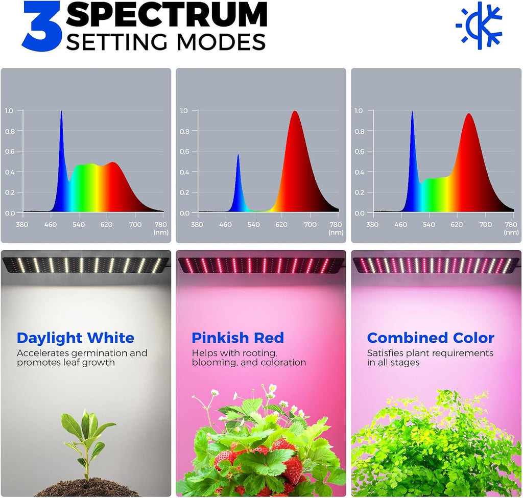 Barrina CX60 Indoor Greenhouse with Grow Light 40W Full Spectrum 23x23x23IN | Seed Starting Indoor Plant Light