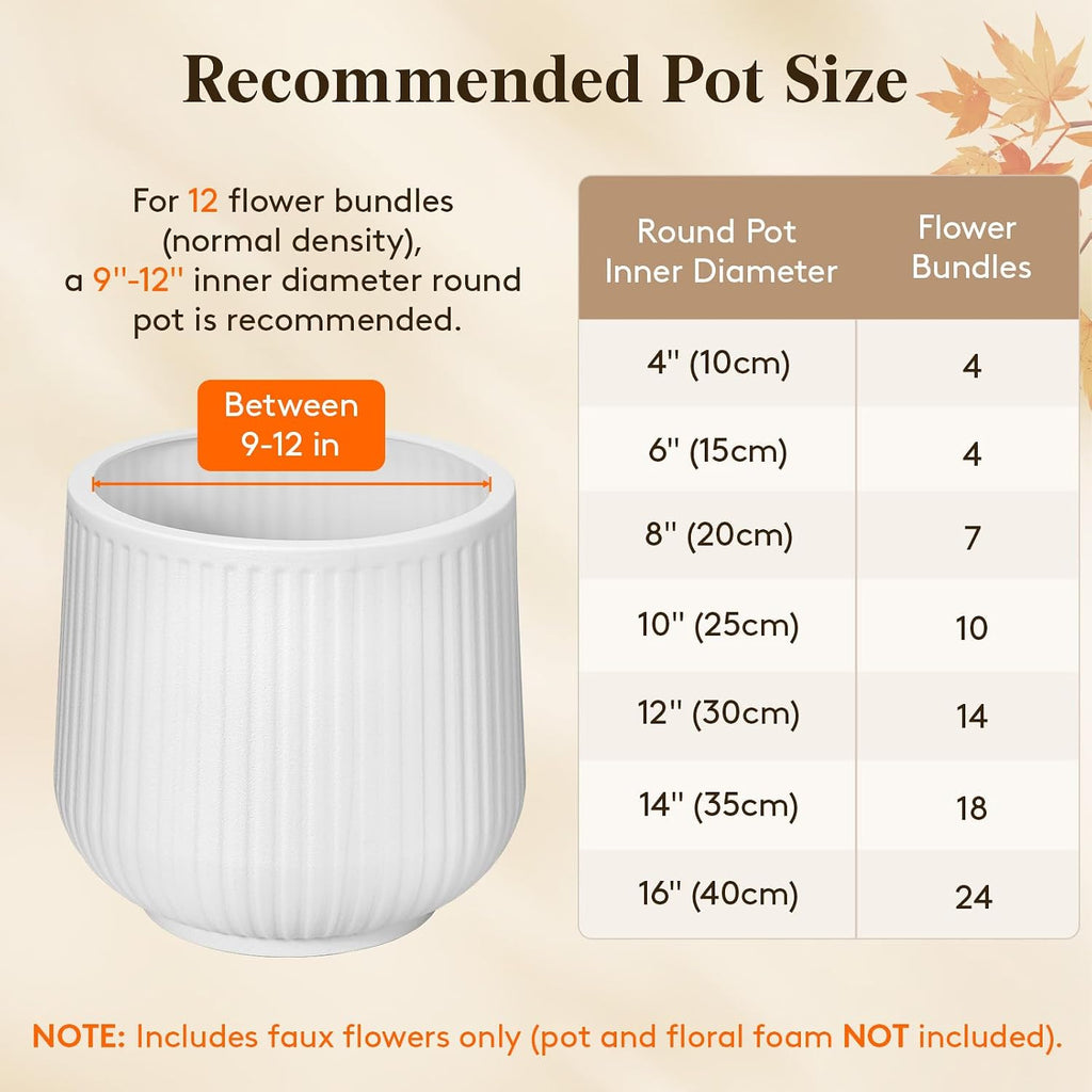 Lifewit Fall Artificial Flowers for Outdoor Indoor, 24 Bundles Plastic Fake Flowers Daisy with Eucalyptus Leaves for