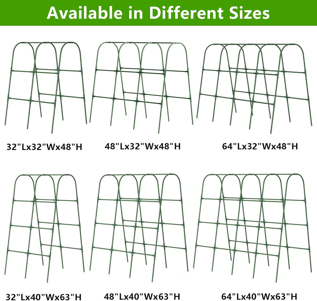 Cucumber Trellis for Raised Bed, U-Shape Garden Trellis for Climbing Plants Outdoor, Metal Arch Vegetables Trellis