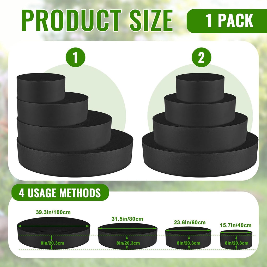 4 Pcs Plant Grow Bags 4 Tiered Strawberry Planter Tower Fabric Raised Garden Beds, 39 Inch Nonwoven Strawberry Pyramid