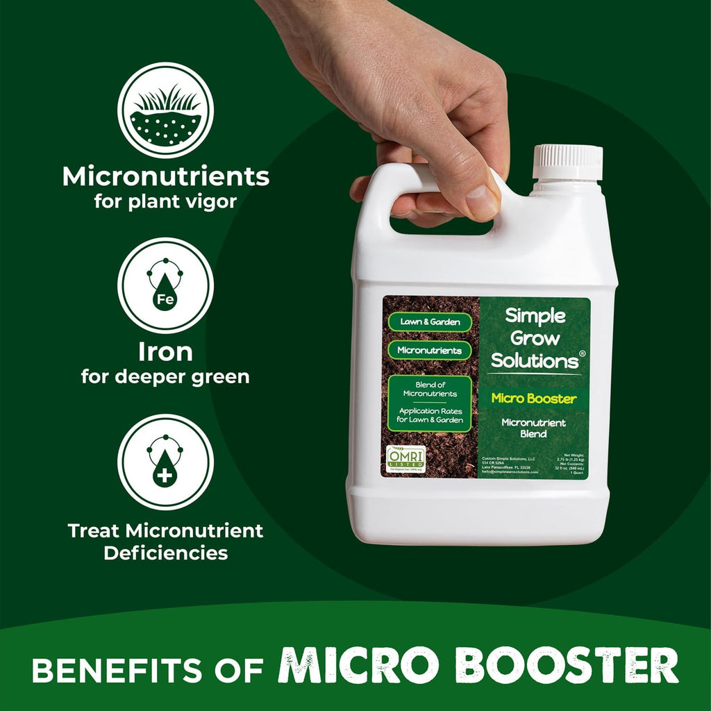 Organic Micronutrient Booster- Complete Plant & Turf Nutrients- Simple Grow Solutions- Garden & Lawn Fertilizer