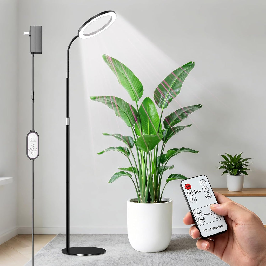 Floor Halo Grow Light for Indoor Plants, Full Spectrum Plant Light