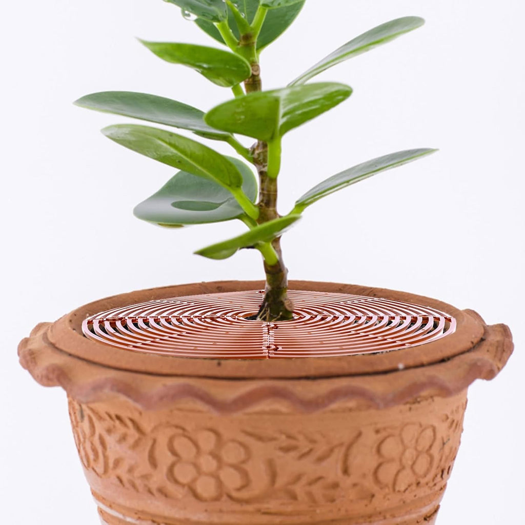 6 Pcs Plant Pot Grid Soil Protector Covers Cuttable Flower Cover for Plant | 11.8''/20.8'' Plastic Plant Pot Cover with