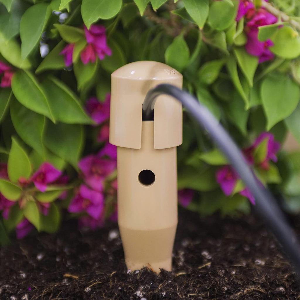 14 in. DEEP DRIP Plant Watering Stake (3 Pack) (Tan) | UV-Protected ABS Plastic Deep Root Irrigation Spike for Yard