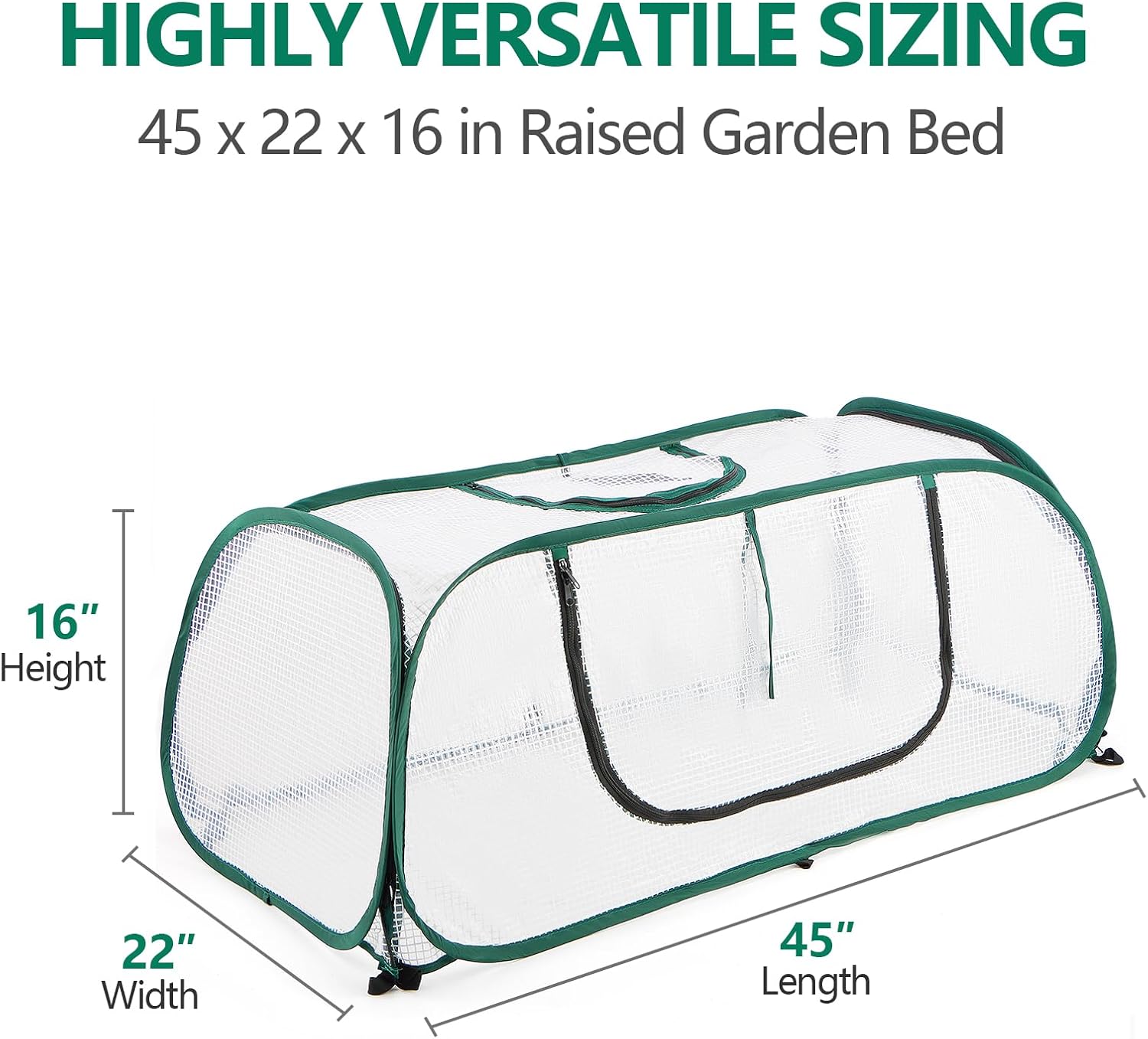 Garden Bed Cover, 45"x22"x16"(H), Plastic Hot House, Garden Row Accelerator, Greenhouse, Freeze Protection Humidity