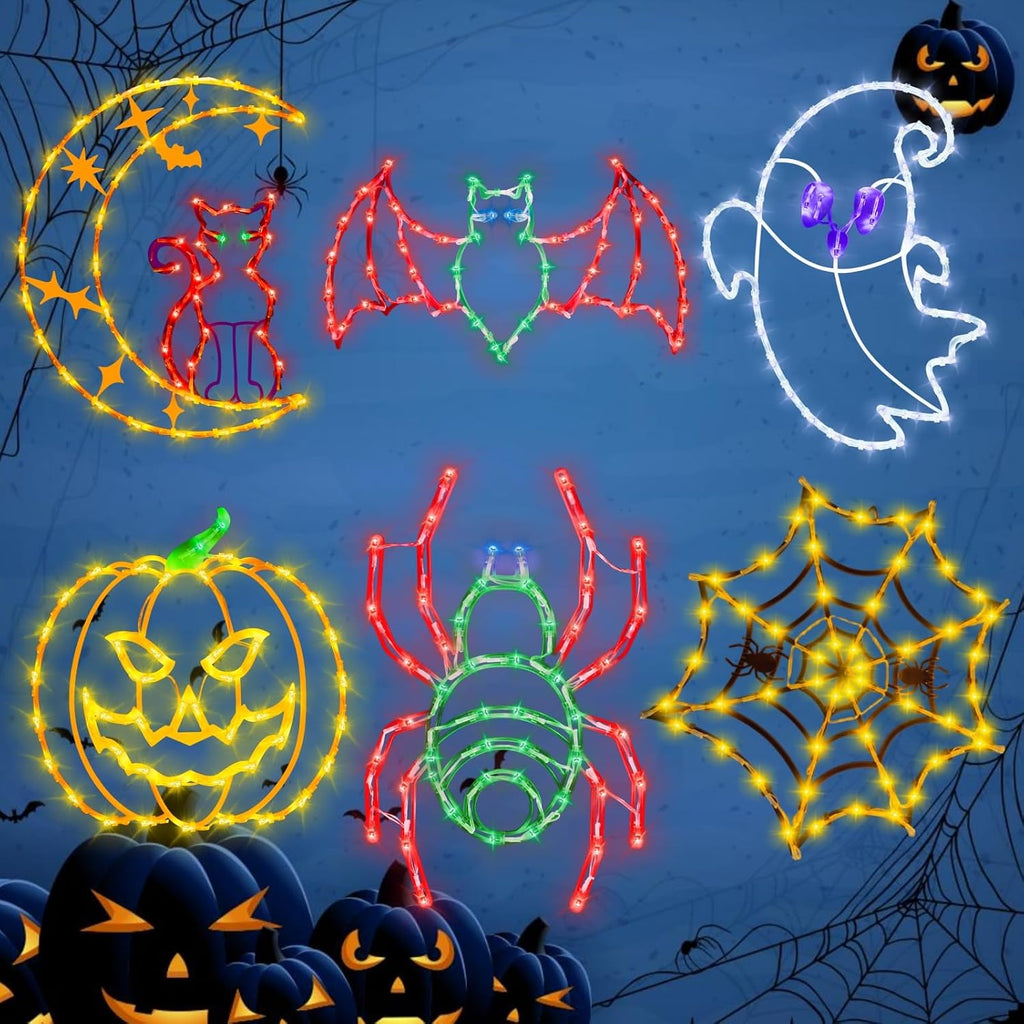 TRWYMZ Halloween Decorations - 16" Halloween Window Silhouette Lights