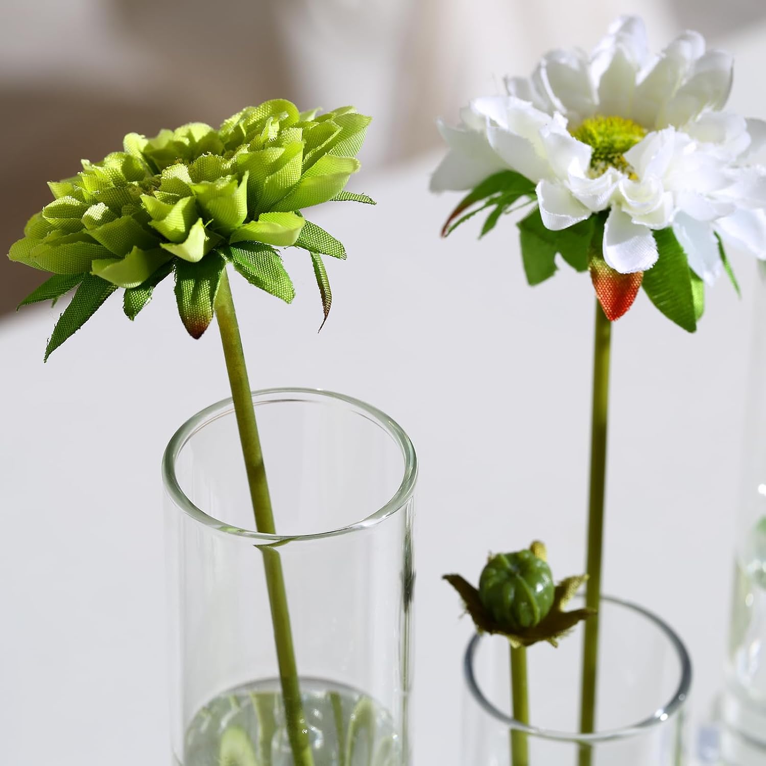 Hinged Flower Vase Different Heights Clear Cylinder Tiny Glass Foldable Vase Test Tube Propagation Station