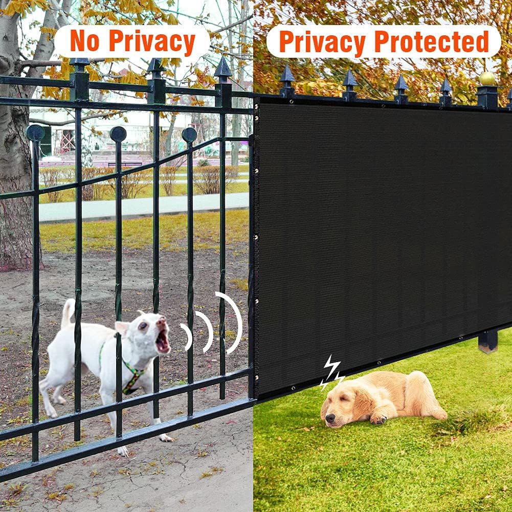 iCover 4x50ft Privacy Screen Fence, Outdoor Fencing Panels, Garden Windscreen Mesh Shade Sail Net Barrier, Include