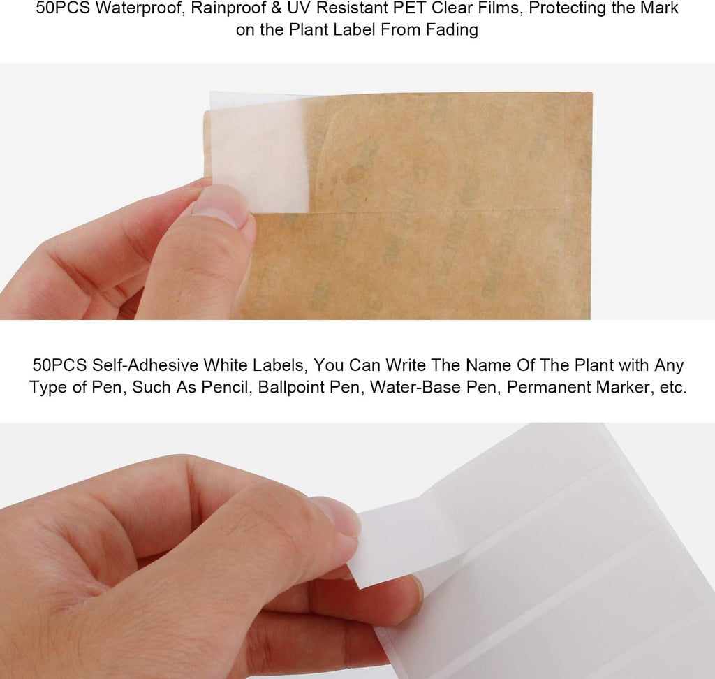 30PCS Copper Metal Plant Tags Plant Labels with 60Pcs Labels, Rainproof PET Film & Permanent Pen, 10" Weatherproof