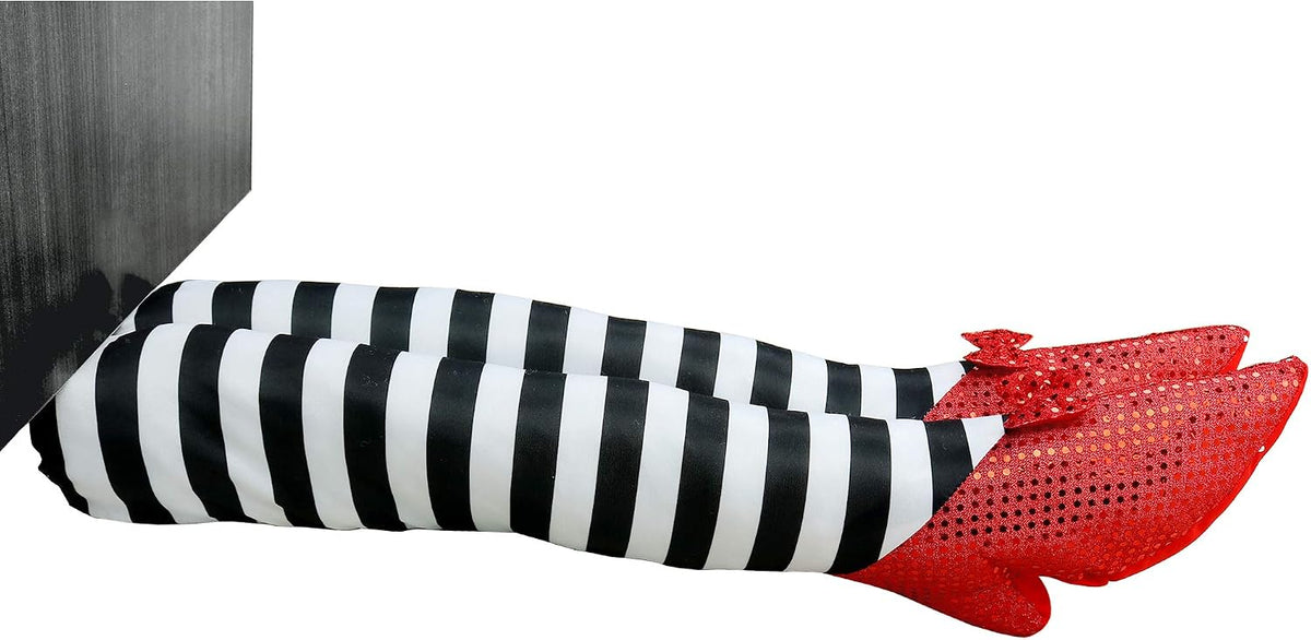 Wicked Witch Legs Halloween Prop - Feet With Ruby Slippers Outdoor Indoor