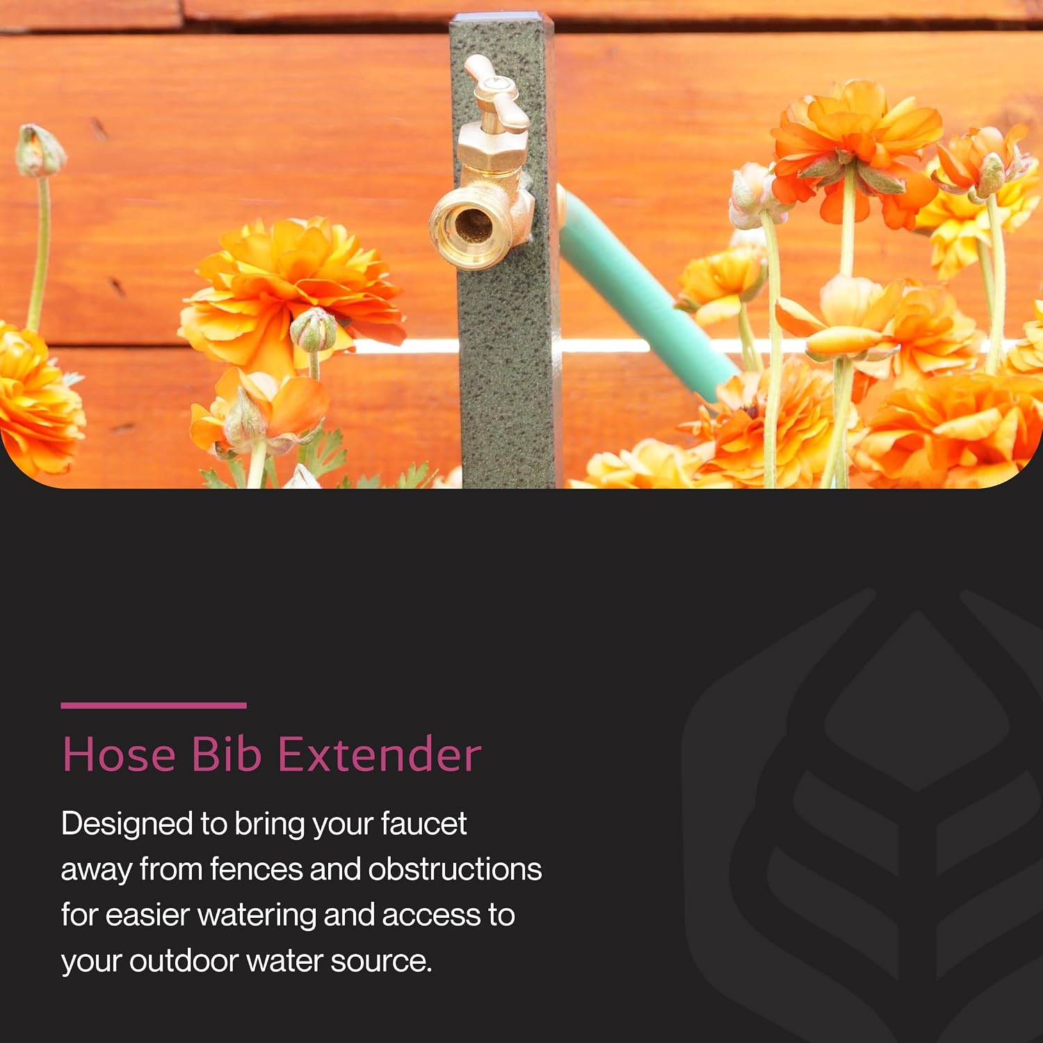 Yard Butler Garden Hose Bib Extender, Rust-Resistant, IHBE-6 | Durable Garden Hose Bib Extender, Keeps Hose Elevated