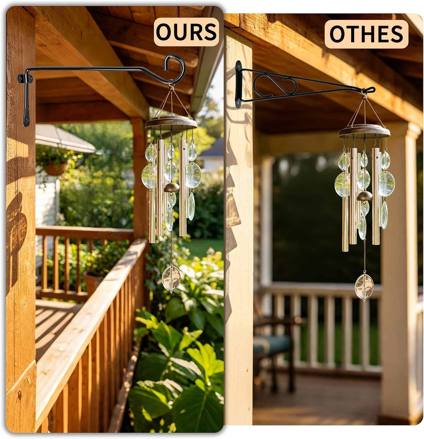 9.94IN Wall-Mounted Plant Hanger – Indoor & Outdoor Hooks for Hanging Plants, Lanterns, Bird Feeders, and Decorative