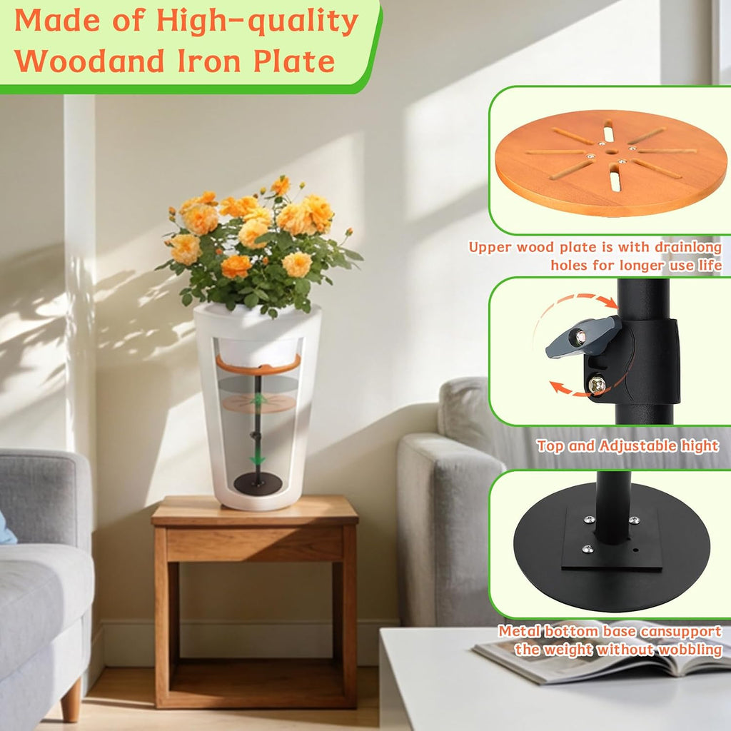 Adjustable Plant Risers for Inside Pots,12-21"Planter Inserts for Large Pot | Adjustable Plant Risers Fill Bottom of